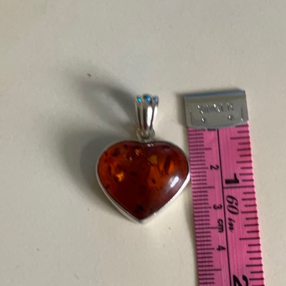 Sterling Silver and Amber Pendent - Picture 6 of 6